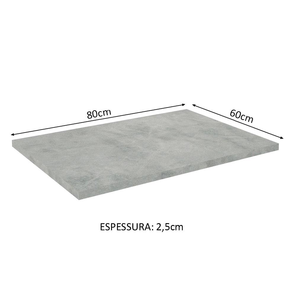 Tampo para Balcão de 80 x 60 cm para Cozinhas Madesa Glamy, Lux e Stella - Mood