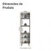 Torre Quente 60 cm 2 Portas 2 Nichos Com Pés Crema Nice Madesa