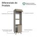 Torre Quente 60 cm 2 Portas 2 Nichos Com Pés Crema Nice Madesa