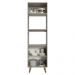 Torre Quente 60 cm 2 Portas 2 Nichos Com Pés Crema Nice Madesa