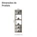 Torre Quente 60 cm 2 Portas 2 Nichos Suspenso Crema Nice Madesa