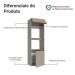 Torre Quente 60 cm 2 Portas 2 Nichos Suspenso Crema Nice Madesa
