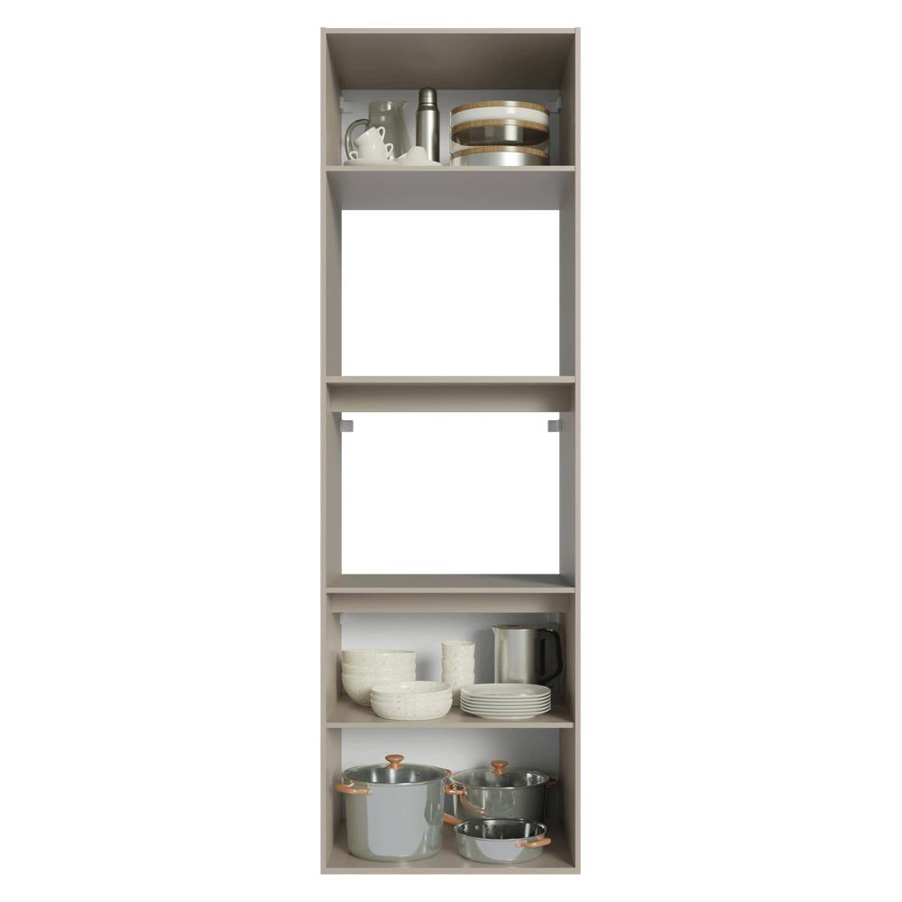 Torre Quente 60 cm 2 Portas 2 Nichos Suspenso Crema Nice Madesa