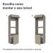 Torre Quente 60 cm 2 Portas 2 Nichos Suspenso Crema Nice Madesa
