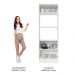 Torre Quente Armário de Cozinha 100% MDF 70 cm para 2 Fornos Branco/Preto Acordes Madesa