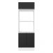 Torre Quente Armário de Cozinha 100% MDF 70 cm para 2 Fornos Branco/Preto Acordes Madesa