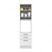 Torre Quente Armário de Cozinha 60 cm 1 Porta 3 Gavetas Branco Agata Madesa