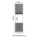 Torre Quente Armário de Cozinha 60 cm 1 Porta 3 Gavetas Branco/Cinza Agata Madesa
