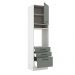 Torre Quente Armário de Cozinha 60 cm 1 Porta 3 Gavetas Branco/Cinza Agata Madesa