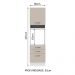 Torre Quente Armário de Cozinha 60 cm 1 Porta 3 Gavetas Branco/Crema Agata Madesa