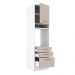 Torre Quente Armário de Cozinha 60 cm 1 Porta 3 Gavetas Branco/Crema Agata Madesa