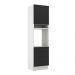 Torre Quente Armário de Cozinha 60 cm 1 Porta 3 Gavetas Branco/Preto Agata Madesa