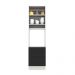 Torre Quente Armário de Cozinha 60 cm 1 Porta 3 Gavetas Branco/Preto Agata Madesa