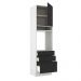 Torre Quente Armário de Cozinha 60 cm 1 Porta 3 Gavetas Branco/Preto Agata Madesa