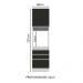 Torre Quente Armário de Cozinha 60 cm 1 Porta 3 Gavetas Branco/Preto Glamy Madesa