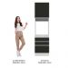 Torre Quente Armário de Cozinha 60 cm 1 Porta 3 Gavetas Branco/Preto Glamy Madesa