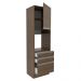 Torre Quente Armário de Cozinha 60 cm 1 Porta 3 Gavetas Rustic Glamy Madesa