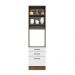Torre Quente Armário de Cozinha 60 cm 1 Porta 3 Gavetas Rustic/Branco Agata Madesa