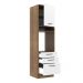 Torre Quente Armário de Cozinha 60 cm 1 Porta 3 Gavetas Rustic/Branco Agata Madesa