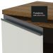 Torre Quente Armário de Cozinha 60 cm 1 Porta 3 Gavetas Rustic/Branco Glamy Madesa