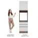 Torre Quente Armário de Cozinha 60 cm 1 Porta 3 Gavetas Rustic/Branco Glamy Madesa