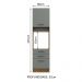 Torre Quente Armário de Cozinha 60 cm 1 Porta 3 Gavetas Rustic/Cinza Agata Madesa