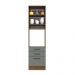 Torre Quente Armário de Cozinha 60 cm 1 Porta 3 Gavetas Rustic/Cinza Agata Madesa