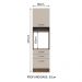 Torre Quente Armário de Cozinha 60 cm 1 Porta 3 Gavetas Rustic/Crema Agata Madesa