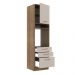 Torre Quente Armário de Cozinha 60 cm 1 Porta 3 Gavetas Rustic/Crema Agata Madesa