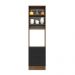 Torre Quente Armário de Cozinha 60 cm 1 Porta 3 Gavetas Rustic/Preto Agata Madesa