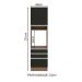 Torre Quente Armário de Cozinha 60 cm 1 Porta 3 Gavetas Rustic/Preto Glamy Madesa