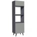 Torre Quente Armário de Cozinha 60 cm 2 Portas 2 Nichos Cinza Nice Madesa