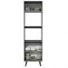 Torre Quente Armário de Cozinha 60 cm 2 Portas 2 Nichos Cinza Nice Madesa