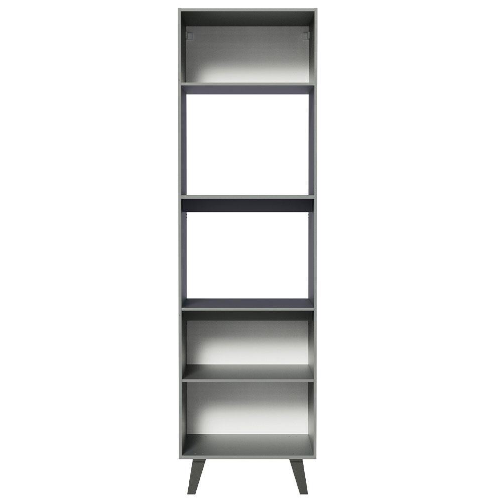 Torre Quente Armário de Cozinha 60 cm 2 Portas 2 Nichos Cinza Nice Madesa