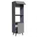 Torre Quente Armário de Cozinha 60 cm 2 Portas 2 Nichos Cinza Nice Madesa