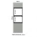 Torre Quente Armário de Cozinha 60 cm 2 Portas 2 Nichos Suspensa Cinza Nice Madesa