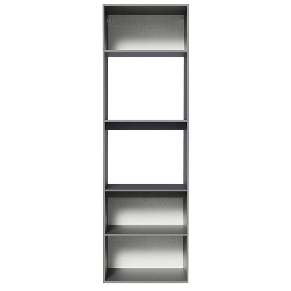 Torre Quente Armário de Cozinha 60 cm 2 Portas 2 Nichos Suspensa Cinza Nice Madesa