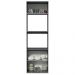 Torre Quente Armário de Cozinha 60 cm 2 Portas 2 Nichos Suspensa Cinza Nice Madesa