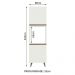 Torre-Quente Armário de Cozinha 60 cm 2 Portas Branco Reims Madesa