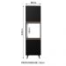 Torre-Quente Armário de Cozinha 60 cm 2 Portas Preto Reims Madesa