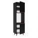 Torre-Quente Armário de Cozinha 60 cm 2 Portas Preto Reims Madesa