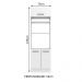 Torre Quente Armário de Cozinha 70 cm 3 Portas Branco Agata Madesa