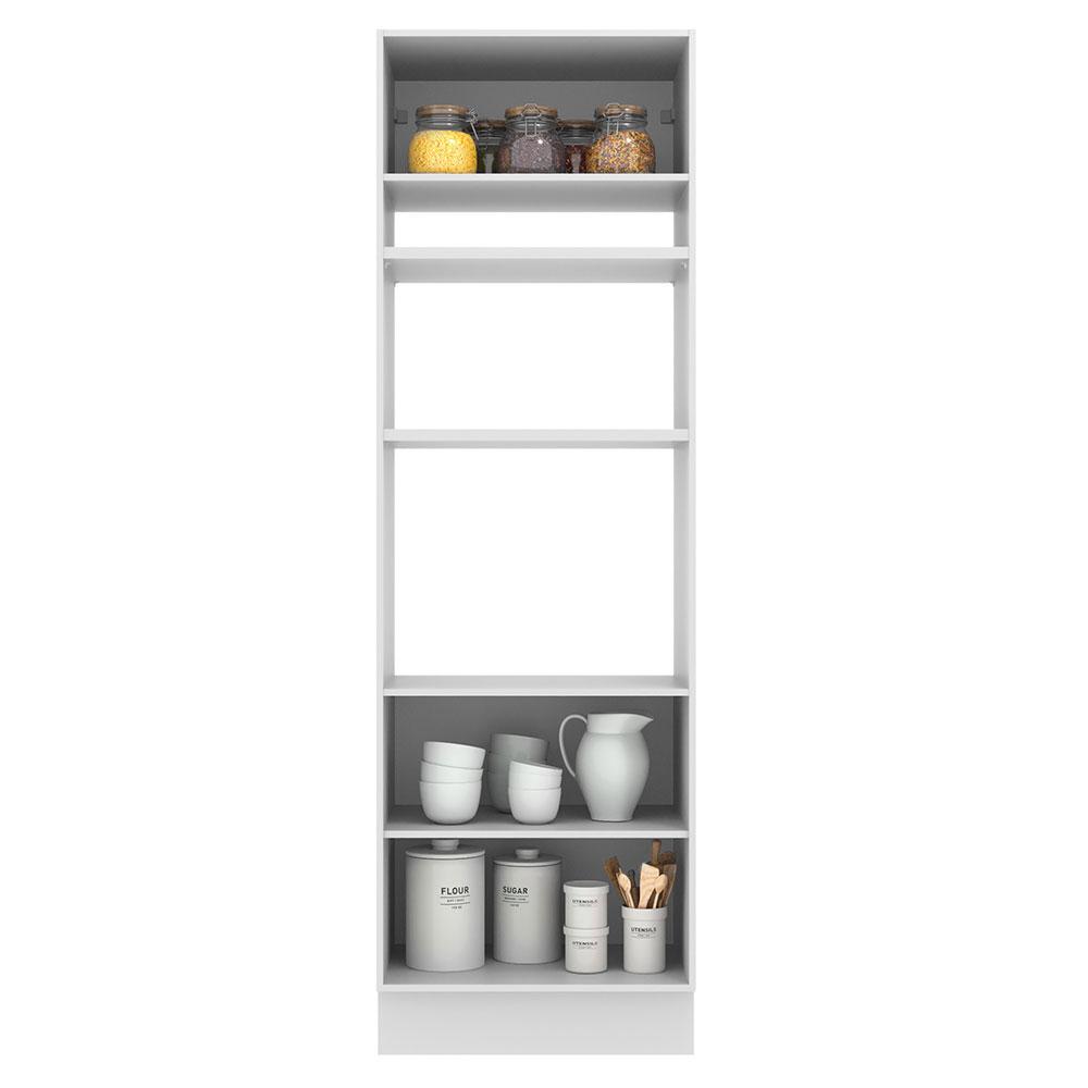 Torre Quente Armário de Cozinha 70 cm 3 Portas Branco Agata Madesa
