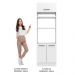 Torre Quente Armário de Cozinha 70 cm 3 Portas Branco Agata Madesa
