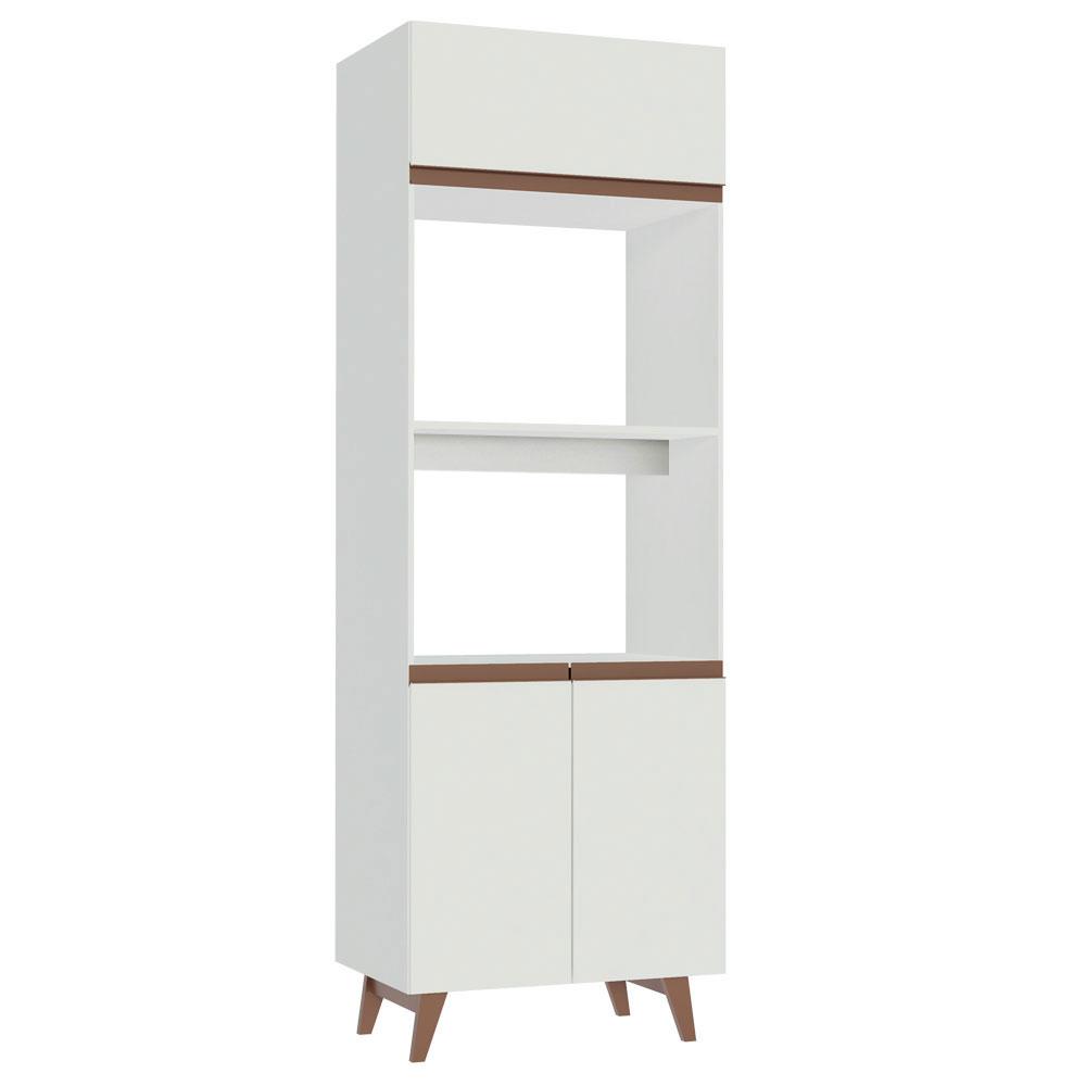 Torre Quente Armário de Cozinha 70 cm 3 Portas Branco Reims Madesa