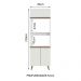 Torre Quente Armário de Cozinha 70 cm 3 Portas Branco Reims Madesa