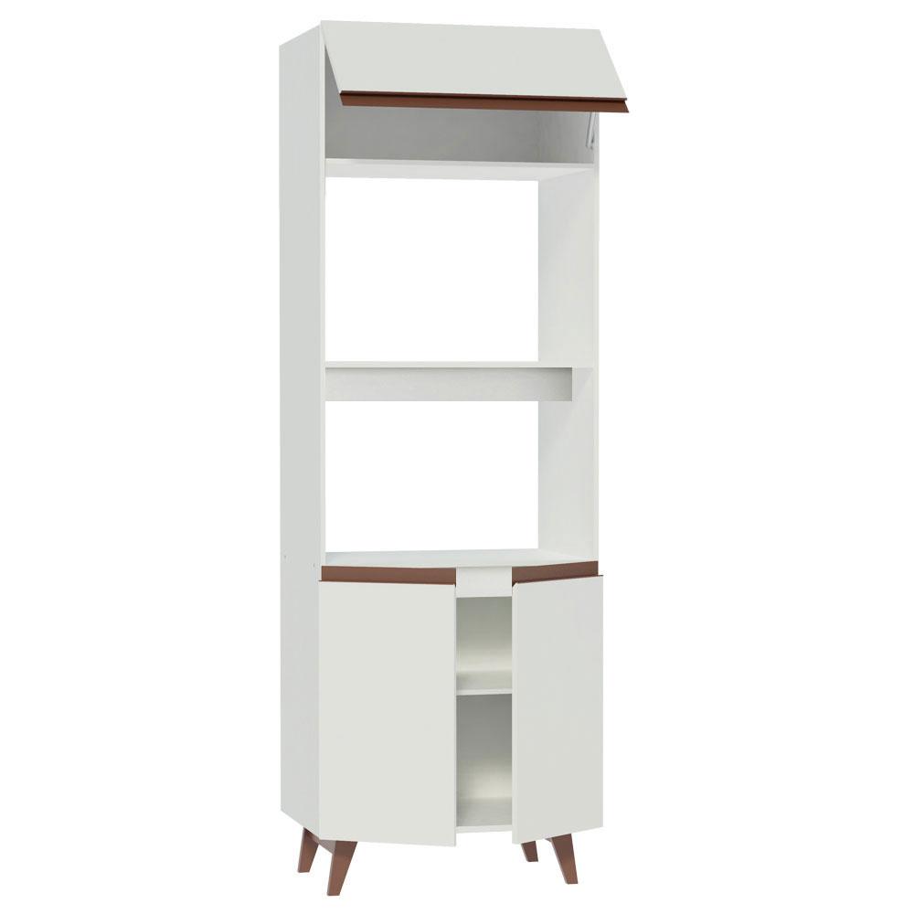 Torre Quente Armário de Cozinha 70 cm 3 Portas Branco Reims Madesa