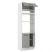 Torre Quente Armário de Cozinha 70 cm 3 Portas Branco/Cinza Agata Madesa