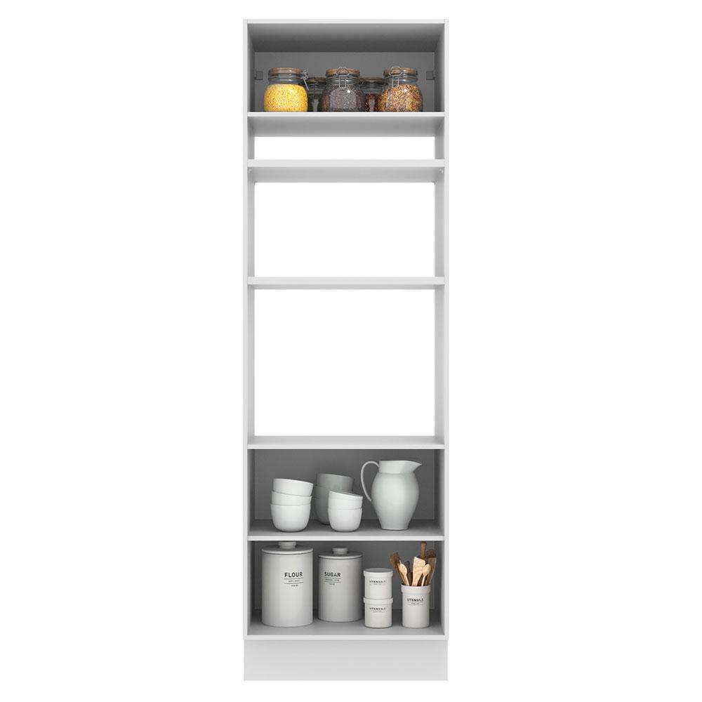 Torre Quente Armário de Cozinha 70 cm 3 Portas Branco/Crema Agata Madesa