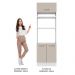 Torre Quente Armário de Cozinha 70 cm 3 Portas Branco/Crema Agata Madesa